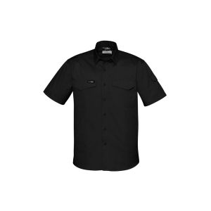 Syzmik Mens Rugged Cooling Short Sleeve Shirt Black ZW405
