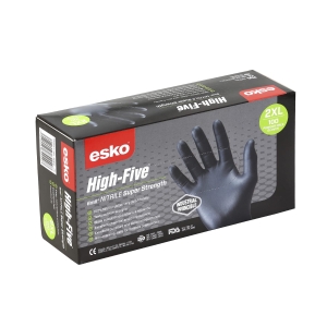 Esko High Five Industrial Black Nitrile Disposable Glove
