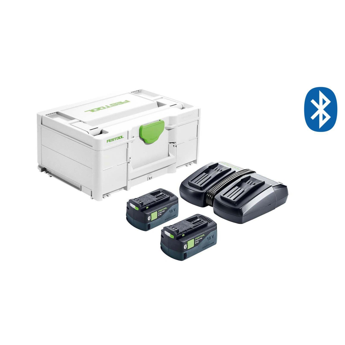 Festool SYS 18V Energy Set 2 x 5.2Ah TCL6 Duo Battery & Charger in Systainer