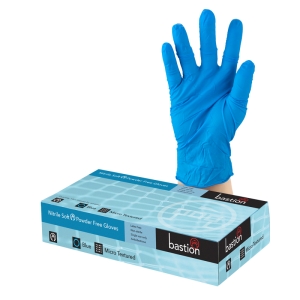 Bastion Nitrile Disposable Blue Gloves
