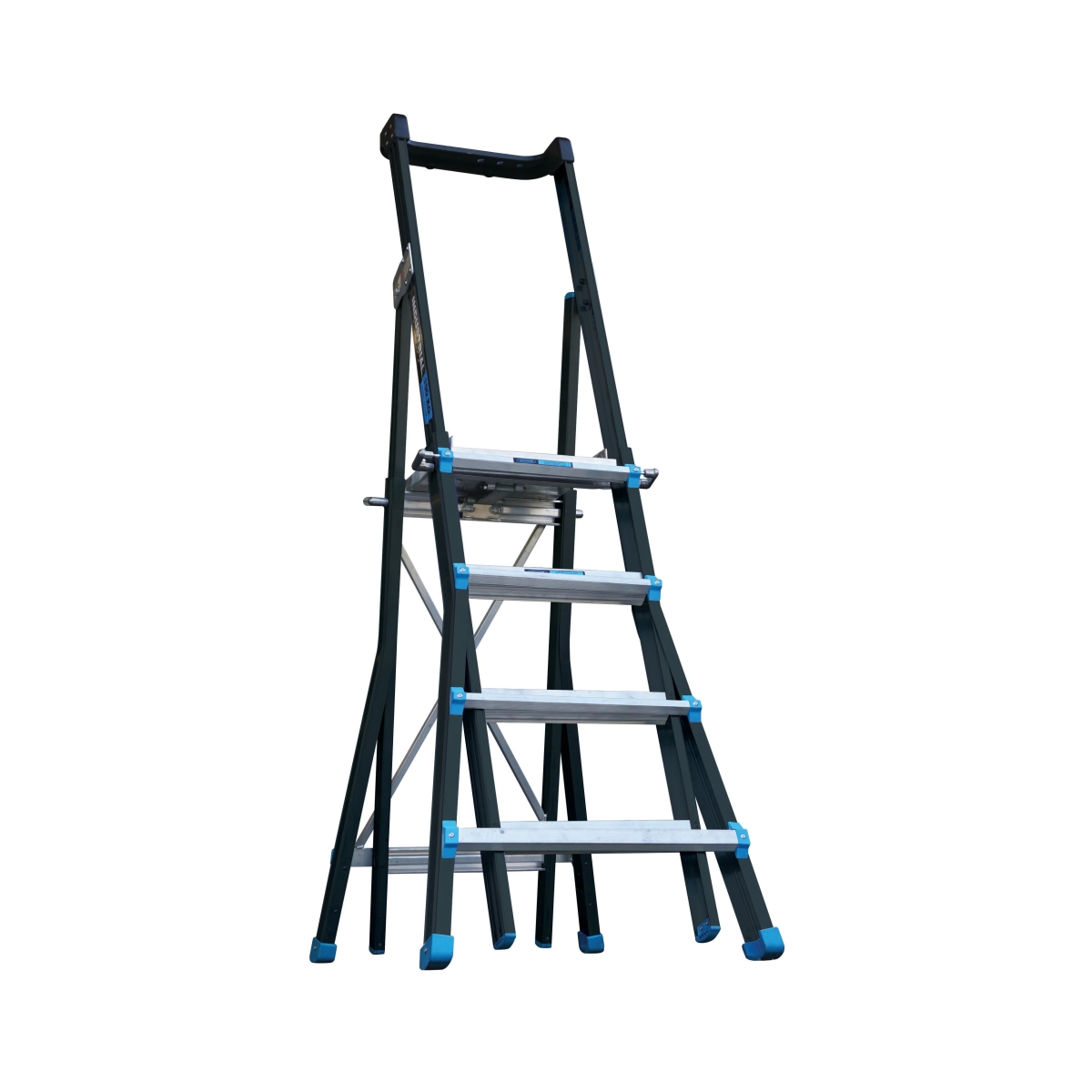 Easy Access Titan Fibreglass Adjustable Platform Ladder 4-7 Step 1.2-2.1m