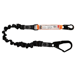 LINQ Elite Single Leg Elasticated Lanyard with Snap Hook and Scaff Hook