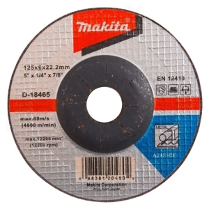 Makita Grinding Wheel 125 x 6 x 22 D-18465-5 (5 Pack)