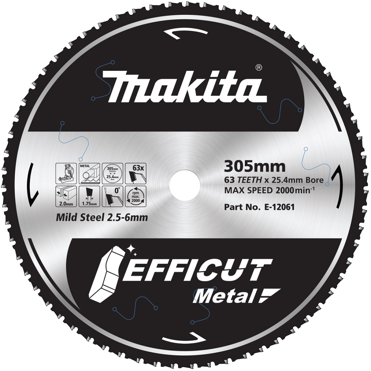 Makita Efficut Circular Saw Blade Metal 305mm x 63T