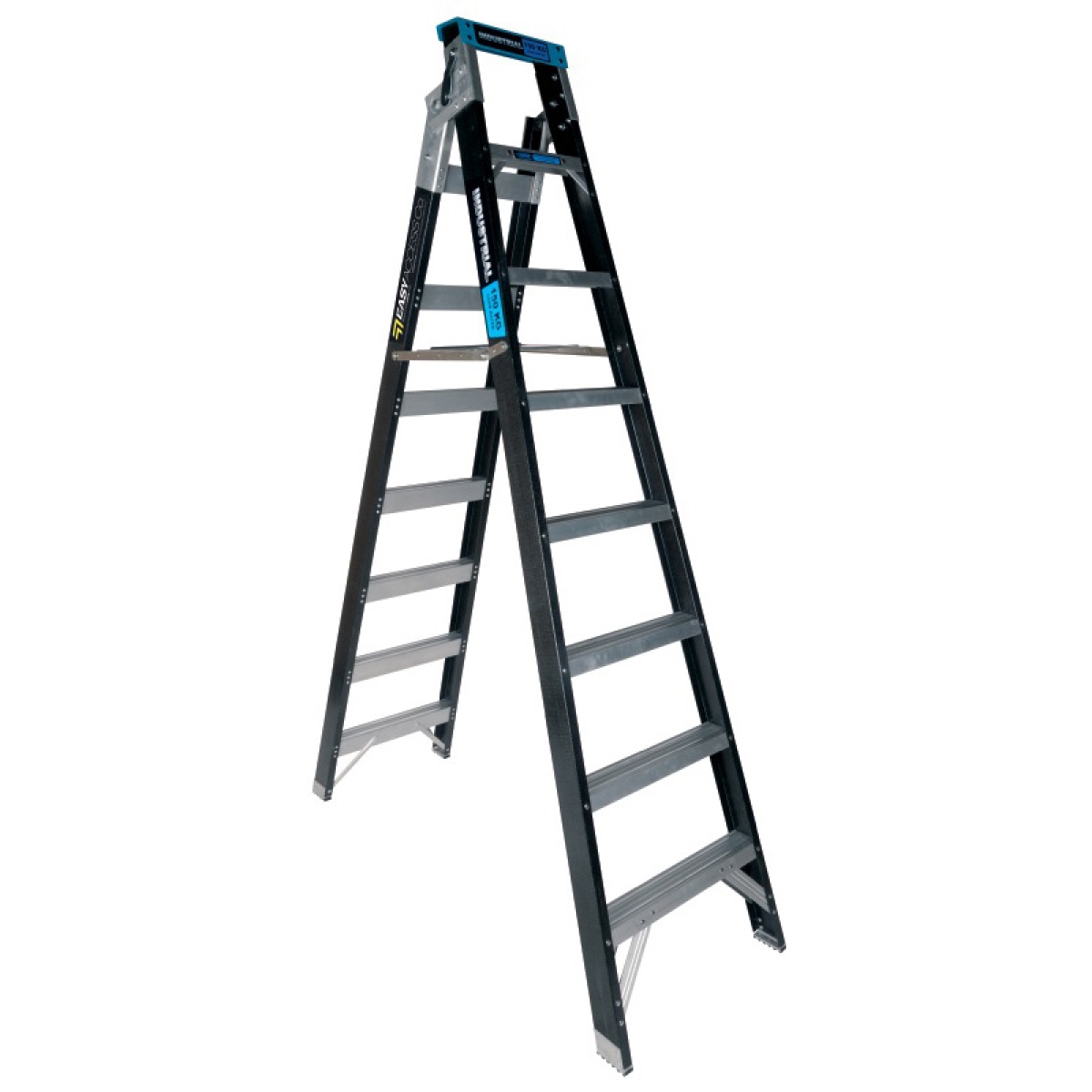 Easy Access Fibreglass Step/Extension Ladder 8-Step 2.4-4.5m