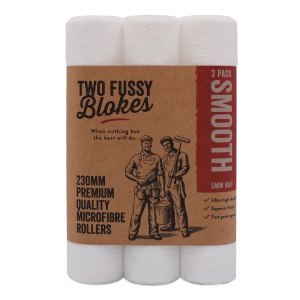 Two Fussy Blokes Microfibre Roller Sleeves 230 x 5mm Nap Smooth (3 Pack)