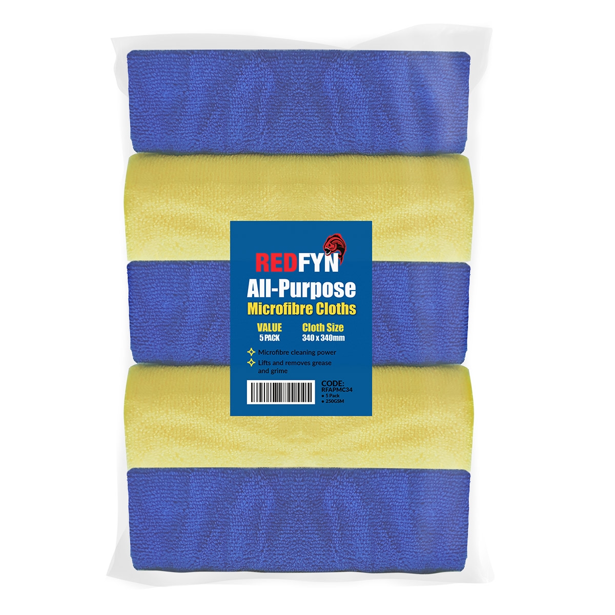 Redfyn All-Purpose Microfibre Cloths (5 Pack)
