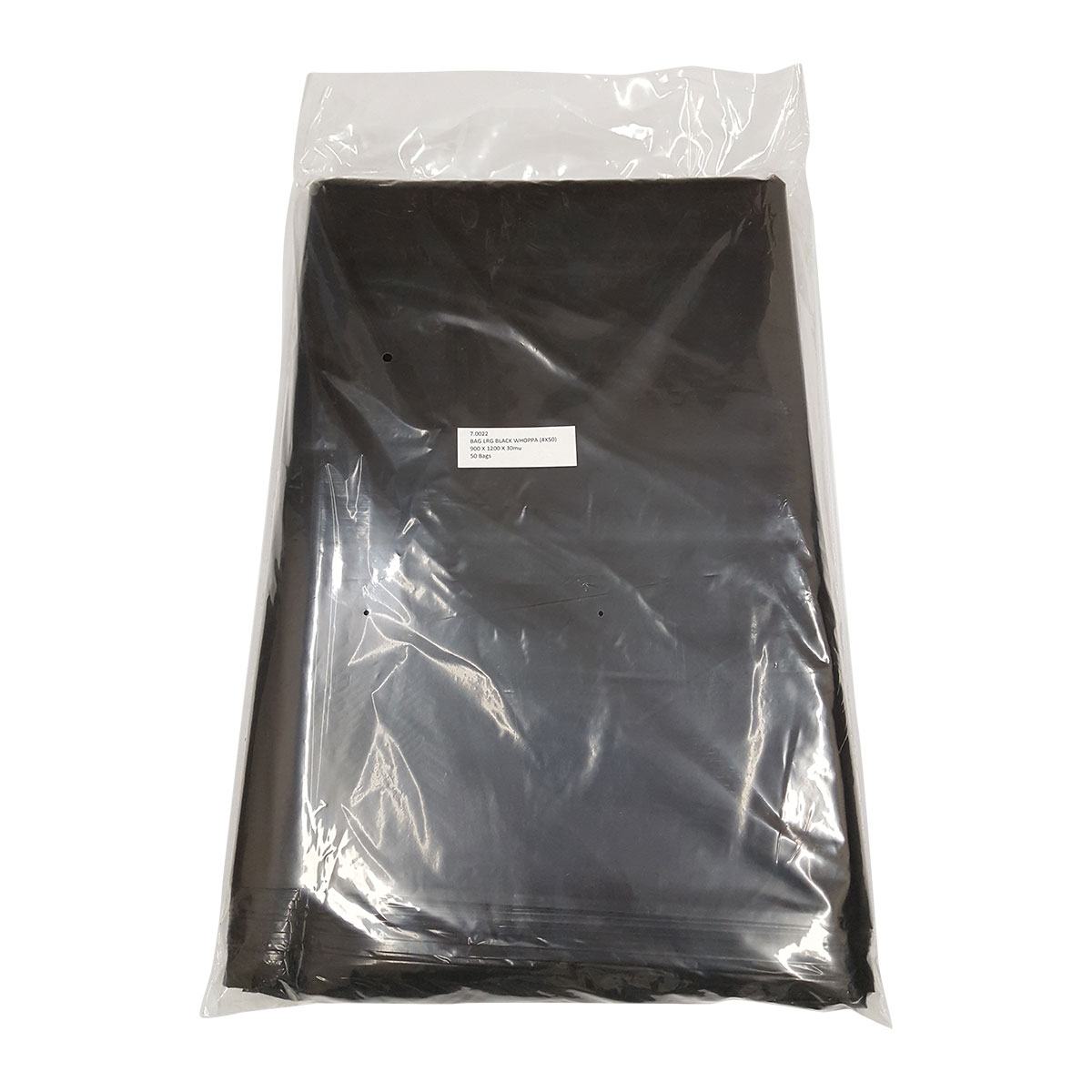 Whoppa Large Black Rubbish Bags 925mmx1200mm (Packet 25)