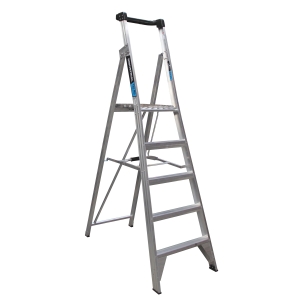 Easy Access 180kg Rated Aluminium Platform Ladder 5-Step 1.41m