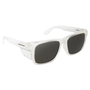 PRO Frontside Safety Glasses Black on Clear Frame - Non Polarised