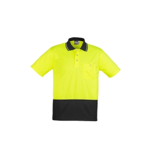 Syzmik Unisex Hi Vis Basic Short Sleeve Polo Yellow/Black