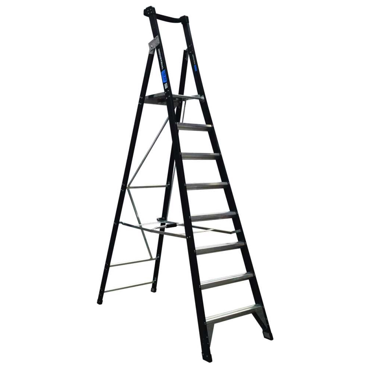 Easy Access 150kg Rated Fibreglass Platform Ladder 8-Step 2.26m