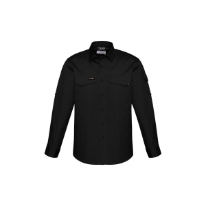 Syzmik Mens Rugged Cooling Long Sleeve Shirt Black ZW400
