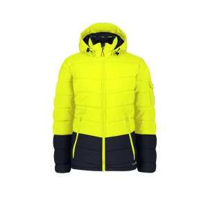Syzmik Unisex Streetworx Hooded Puffer Jacket Yellow/Navy ZJ240