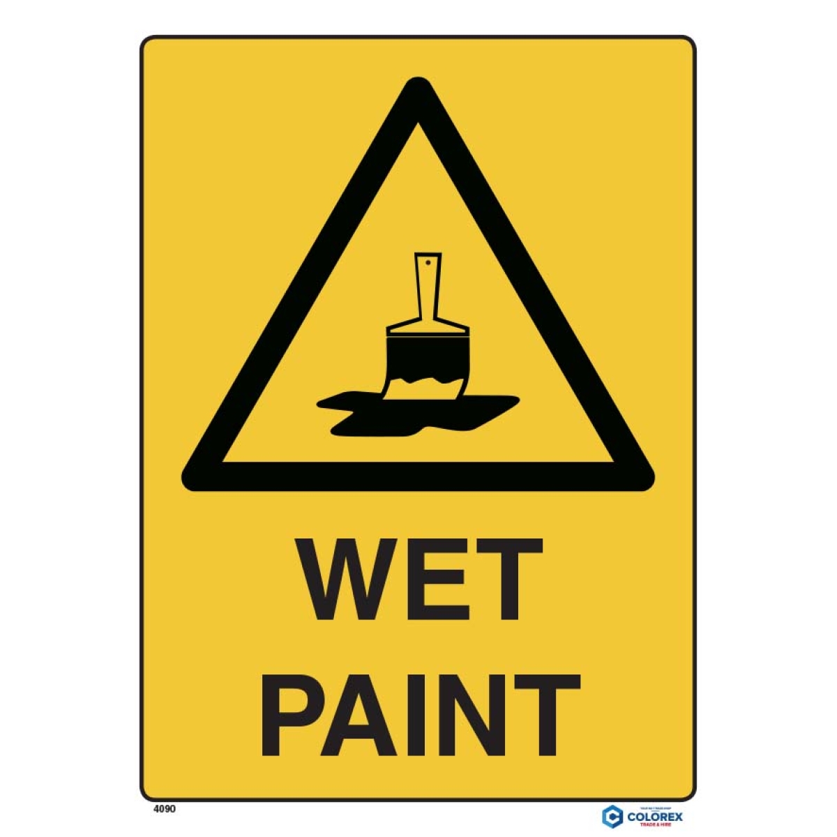 PVC Sign 'Wet Paint' PVC 450x600mm