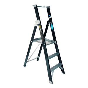 Easy Access 150kg Rate Fibreglass Platform Ladder 3-Step 0.85m