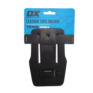 OX Trade Black Leather Tape Measure Clip Holder