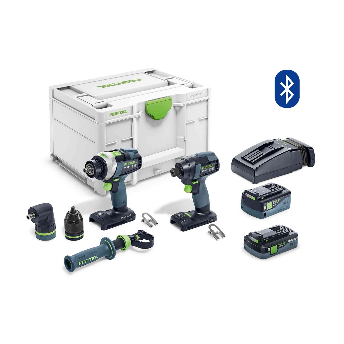 Festool TID/TPC 18v 2-Piece Impact Driver plus 4-Speed Hammer Drill Driver Set in Systainer