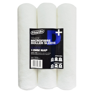Haydn Trade Microfibre 270mm 12mm Nap Paint Roller Sleeves (3 Pack)