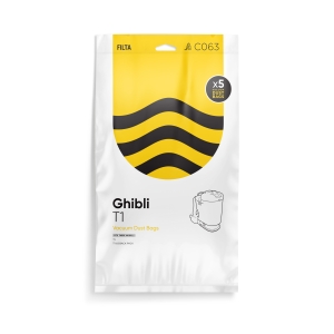 Filta Ghibli T1 Backpack Microfibre Vacuum Cleaner Bags (5 Pack)