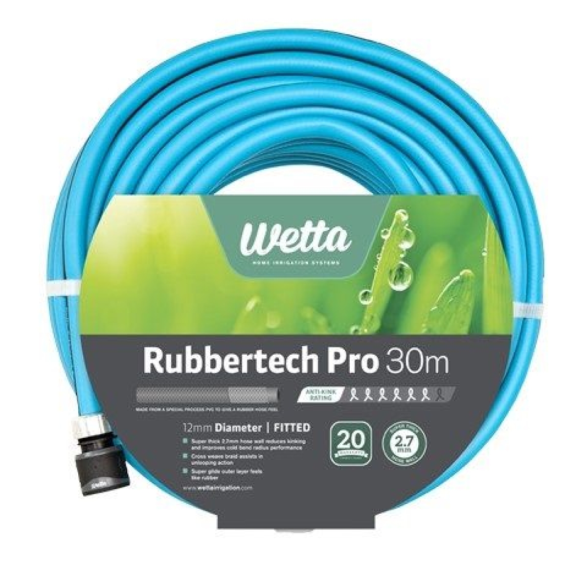 Wetta Rubbertech Pro Hose 12mm Fitted
