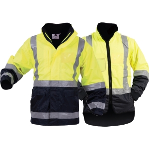Bison Stamina Day/Night 5-In-1 Combo Vest/Jacket Yellow/Navy