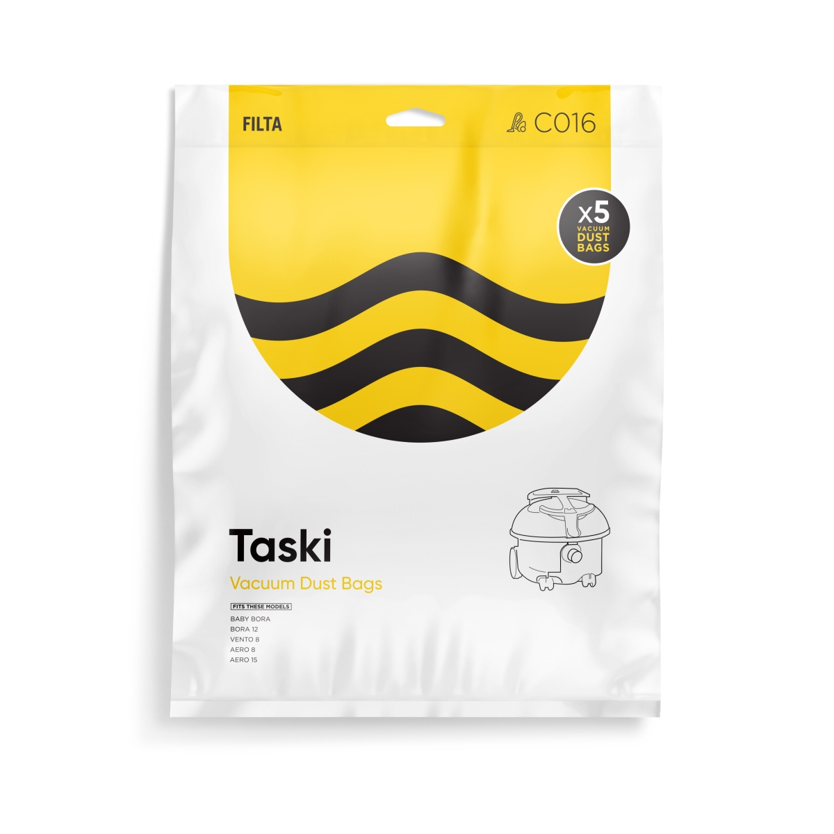 Filta Taski Microfibre Vacuum Cleaner Bags (5 Pack)