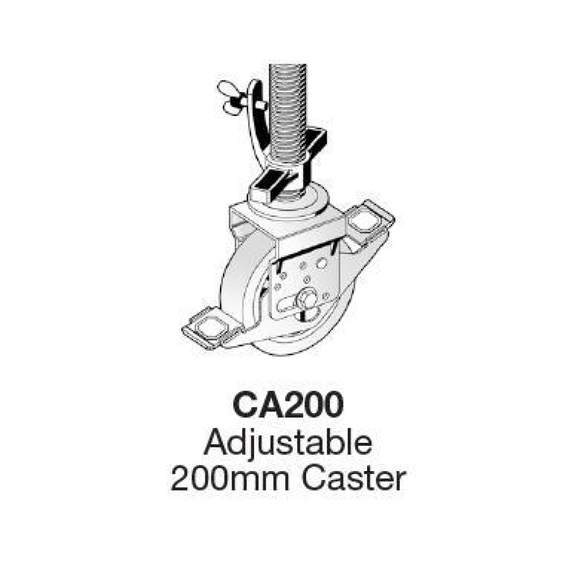 MOBI Adjustable Castor 200mm