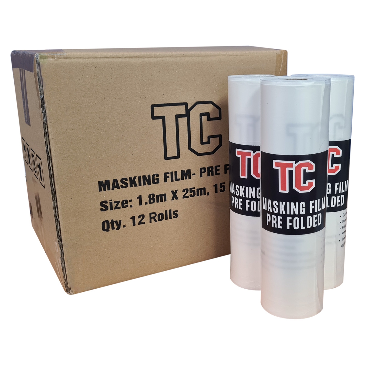 TC Pre-Folded Plastic Masking Drop Film 25m