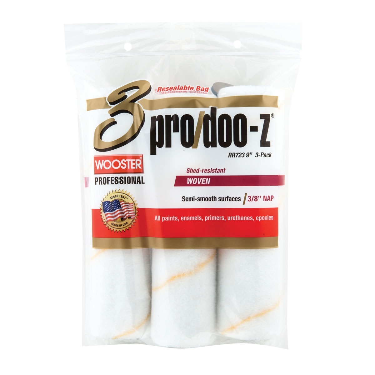 Wooster Pro/Doo-Z Paint Roller Sleeves 230x10mm (3 pack)